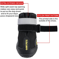 QUMY dog shoes slip-proof sole provides traction on varied terrain