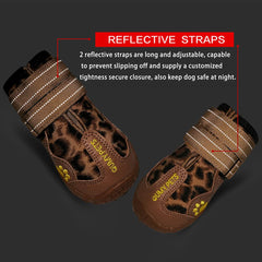 QUMY dog shoes sole close-up proves anti-slip traction on wet or icy surfaces.