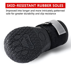 QUMY dog shoes water-resistant fabric shields paws in rain