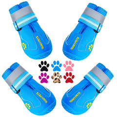 QUMY dog shoes winter snow protection for paws during chilly walks, preventing slips.