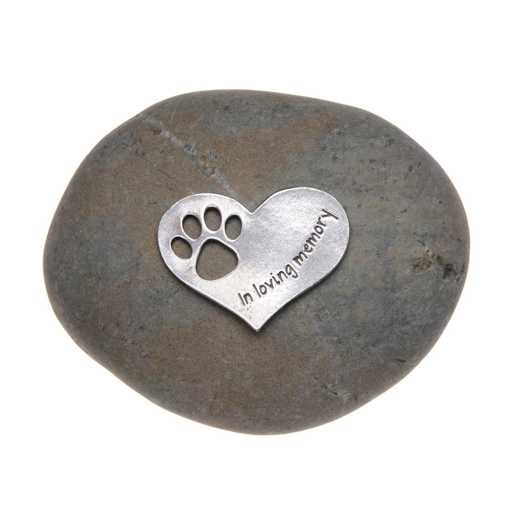 Quotable Cuffs loving memory stone keeps cherished pet memories close for comfort.