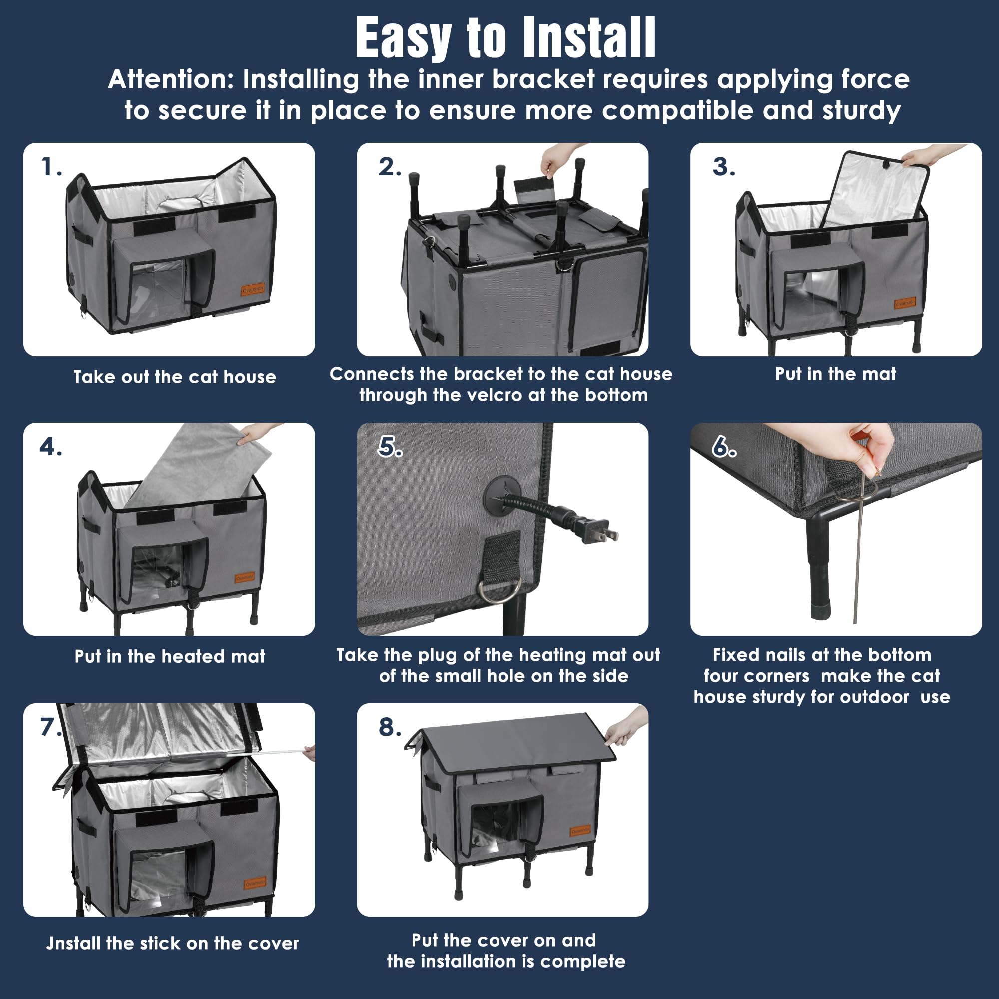 Qvamodo large outdoor cat shelter is designed for barns and yards with feral or shy cats.