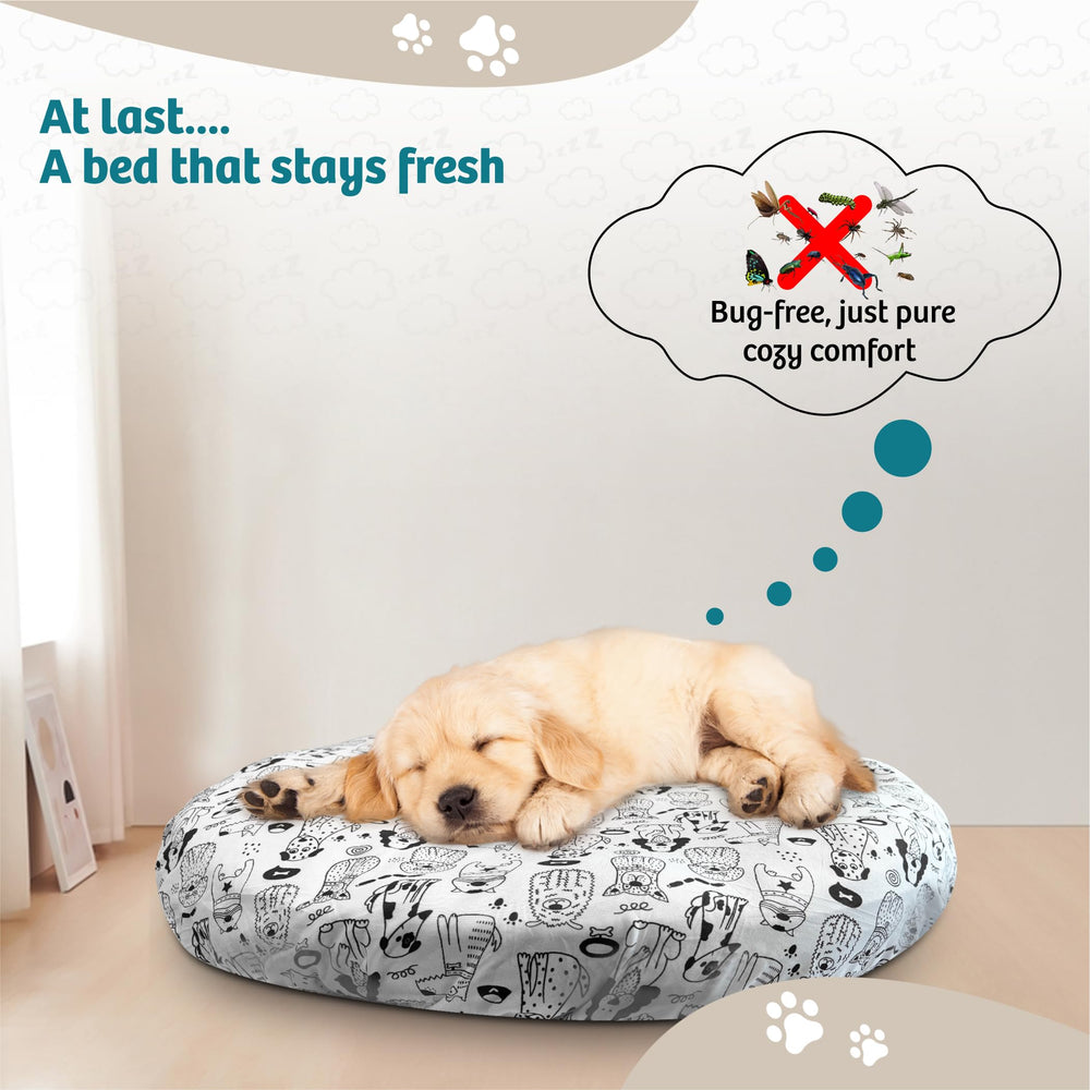 Qwazy Cupcake bed cover secure-fit with elastic edges prevents slipping