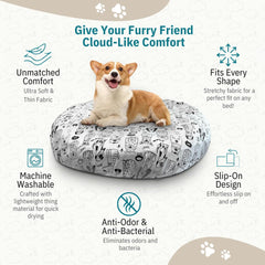 Qwazy Cupcake doodle-dogs pattern bed cover adds stylish decor to any room