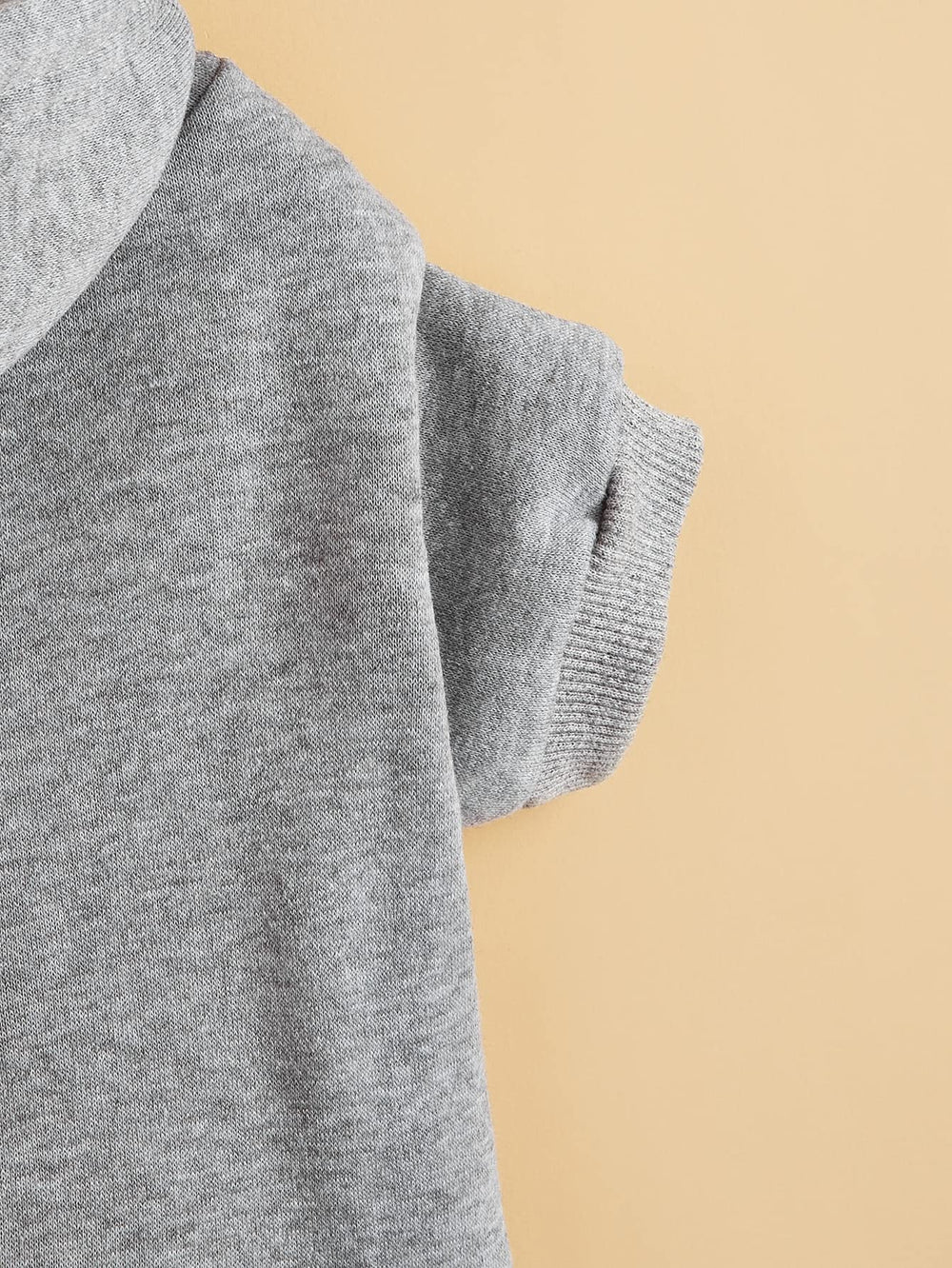 QWINEE Basic Dog Hoodie fabric closeup reveals warm knit and easy-on design.