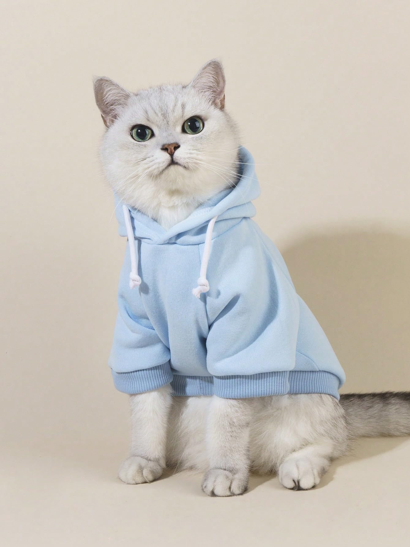 QWINEE Basic dog hoodie chest close-up emphasizes stretchy fabric and easy wear.