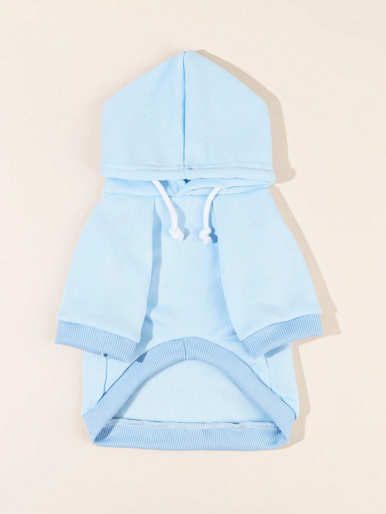 QWINEE Basic dog hoodie hoodie-detail zoom reveals soft interior texture.