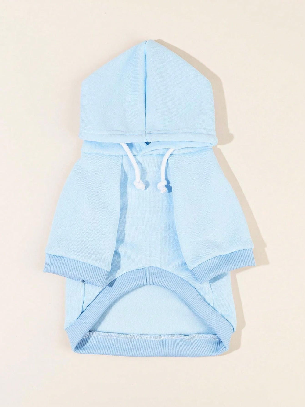QWINEE Basic dog hoodie hoodie-detail zoom reveals soft interior texture.