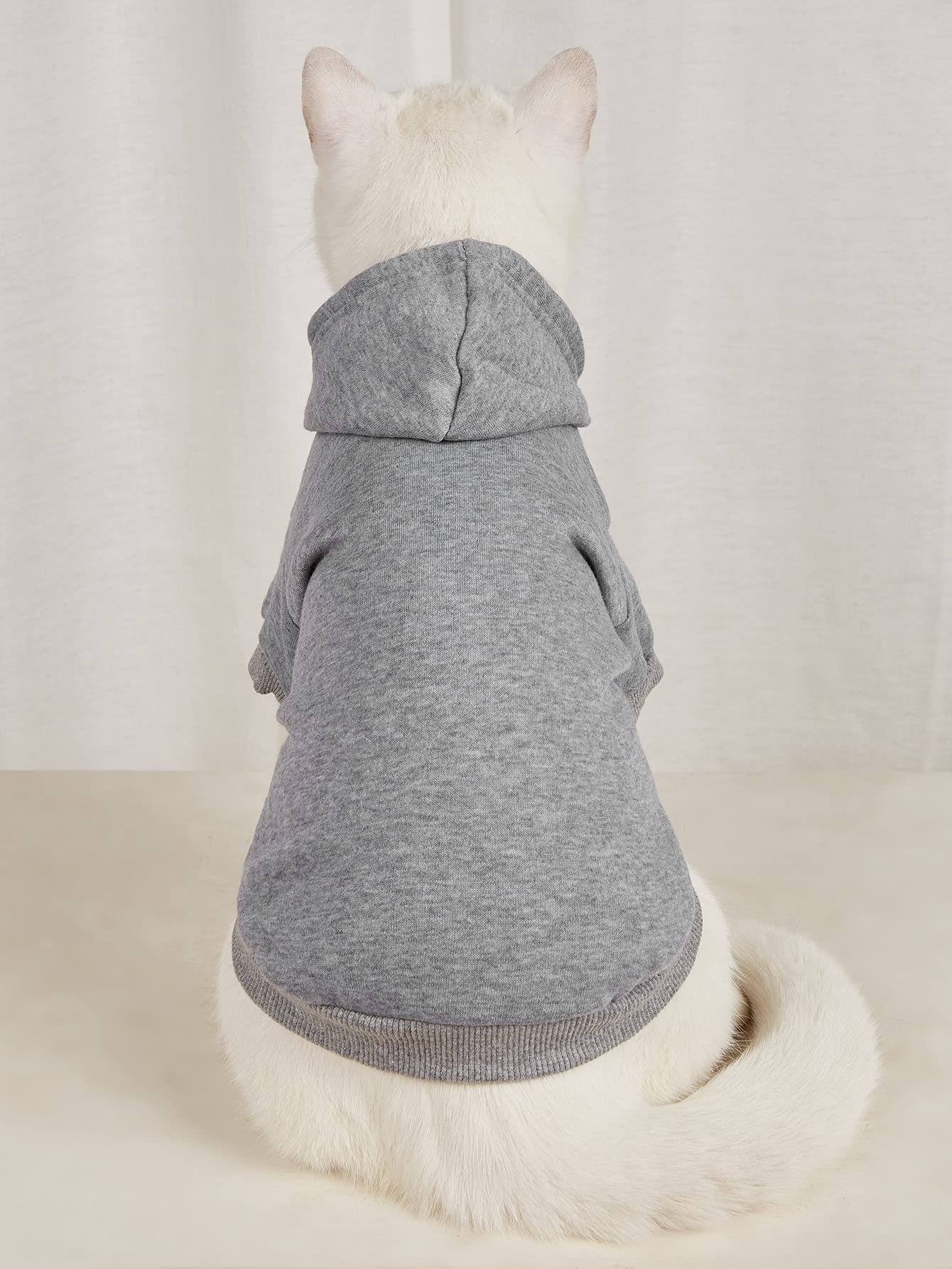QWINEE Basic Dog Hoodie side profile demonstrates comfortable fit for daily outdoor adventures.