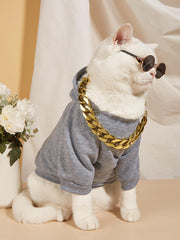 QWINEE cat costume necklace sunglasses set adds playful fashion for pets.