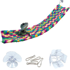 QWR lizard hammock side view highlights sturdy 30x7 design for comfortable basking.
