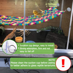 QWR lizard-hammock soft-material close-up shows mold-resistant, easy-to-clean fabric.