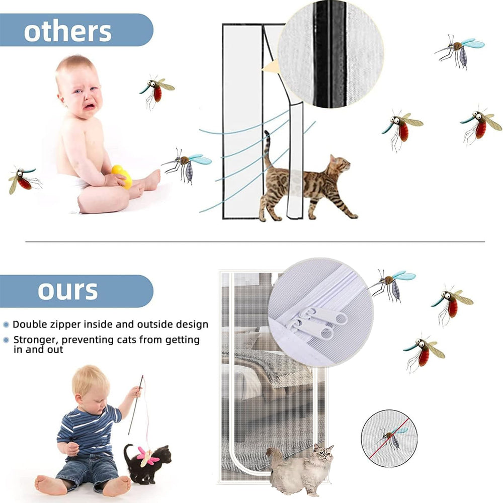 QWR mounted door frame with adhesive strips shows versatile mounting for doors