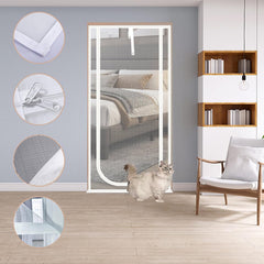 QWR U-shaped zipper panel in action for easy pet entry control