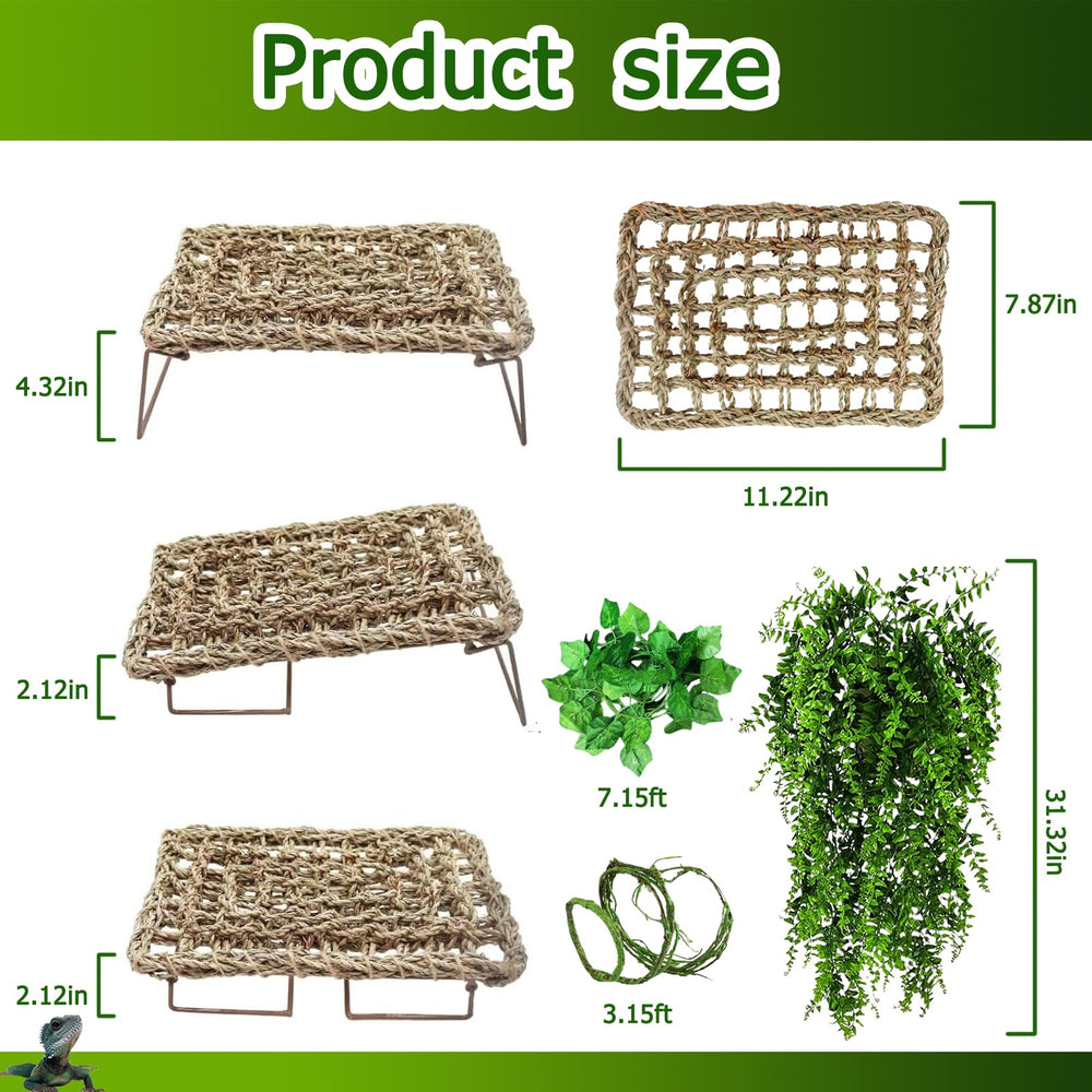 QWR Reptile leaves provide hiding spots and natural look in terrarium