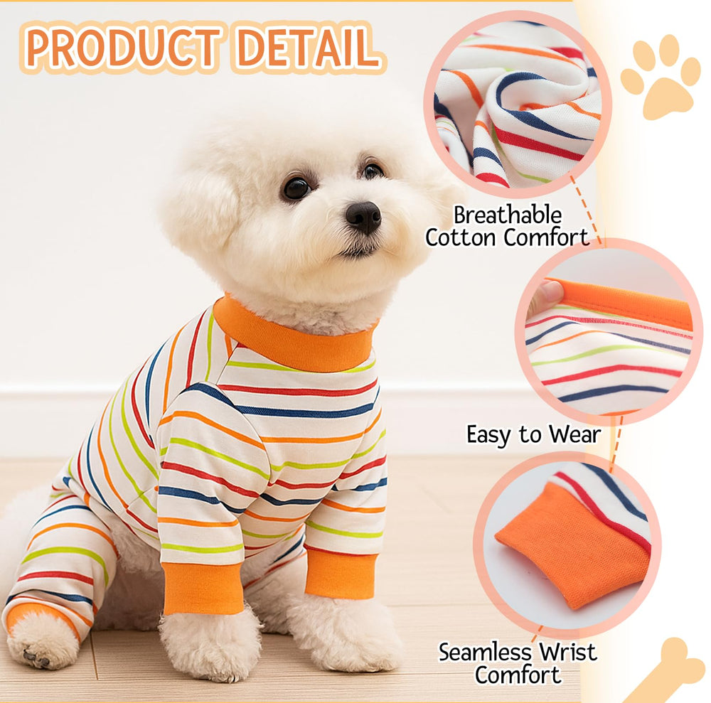 Qxqyon 3-pack dog pajamas checkered pattern adds stylish bedtime wear for small dogs.