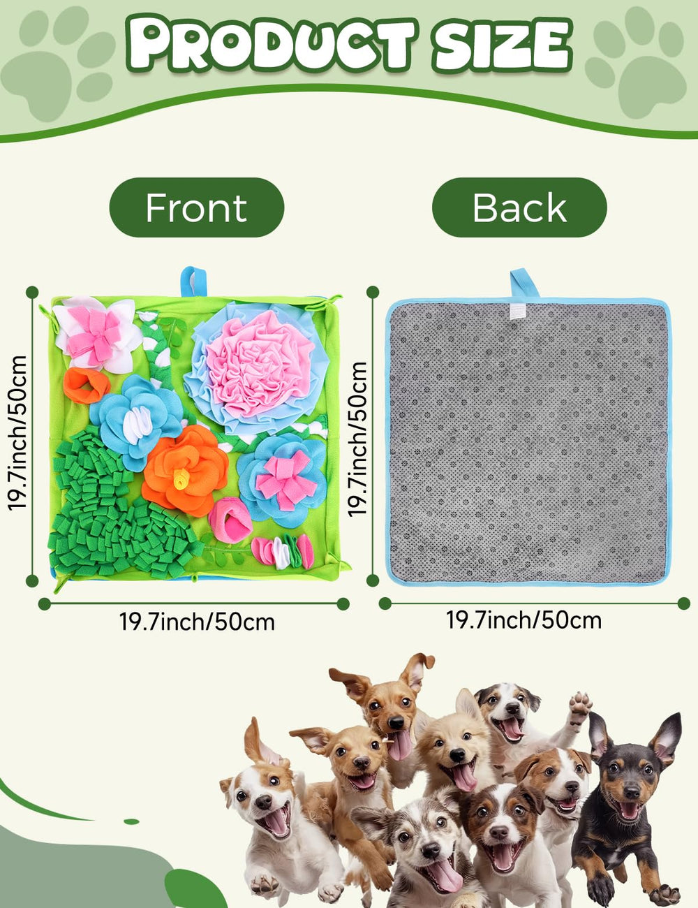 Qxsnuvvlg Snuffle Mat durable materials offer long-lasting enrichment during indoor play sessions.