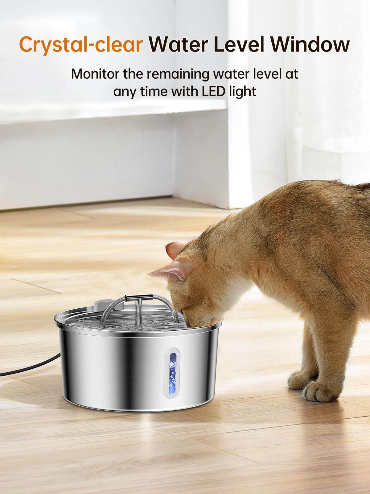 Qzkragt water level window helps monitor supply at a glance.