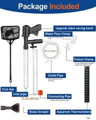 QZQ Aquarium Cleaner handle-press-action demonstrates manual siphon for silent water changes