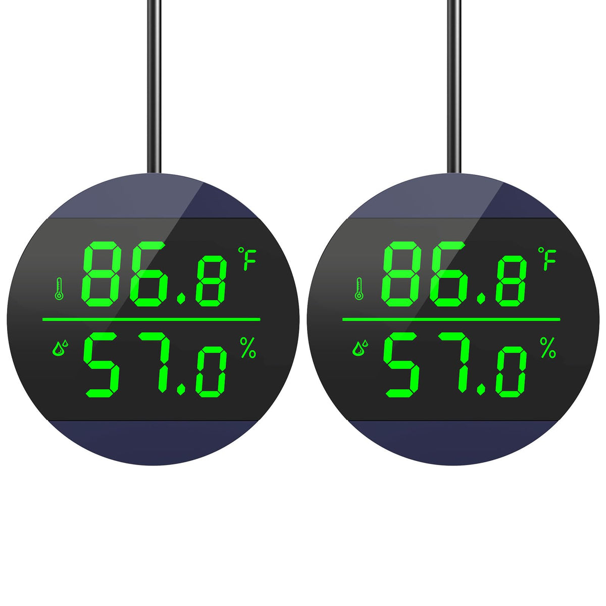 QZQ Reptile thermometer humidity front view for precise tank climate tracking