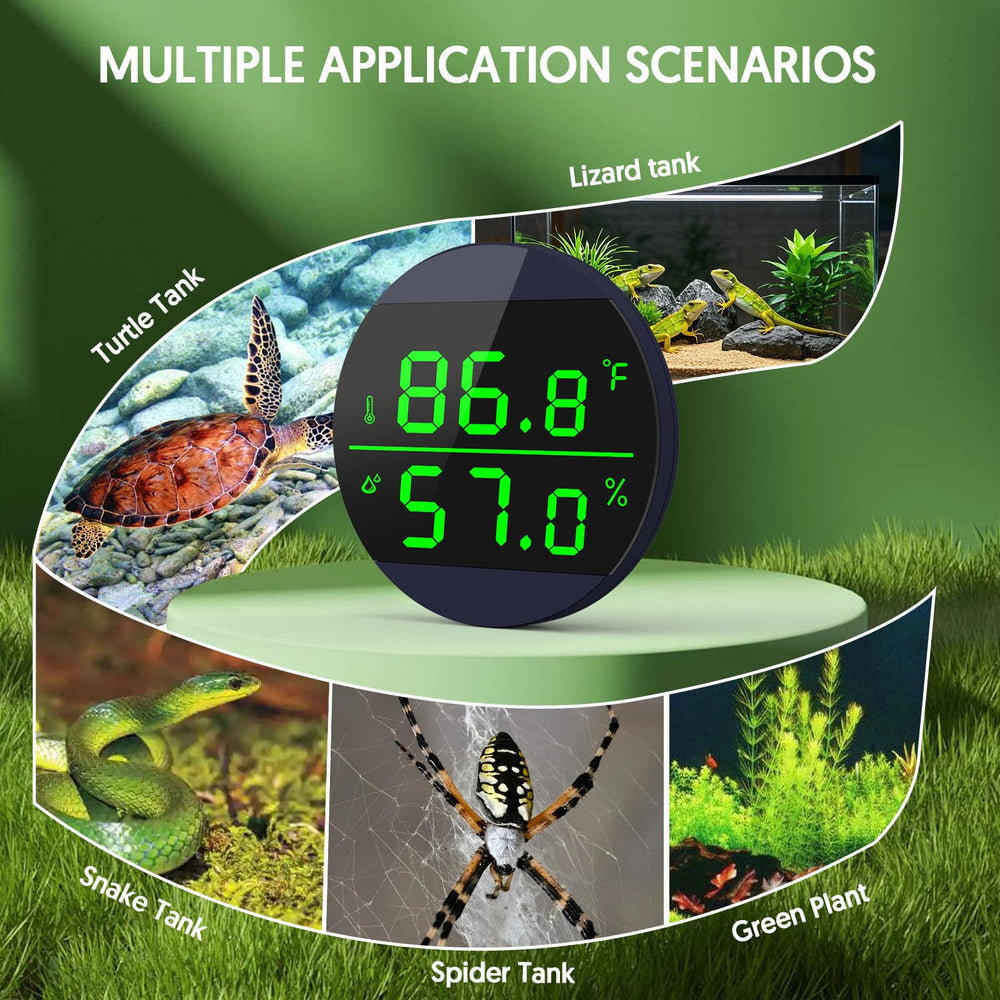 QZQ reptile tank monitor supports bearded dragons and snakes with clear readings