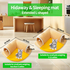 Rabbit Tunnel Hideout House zipper tunnel extended demonstrates configurable play and rest options