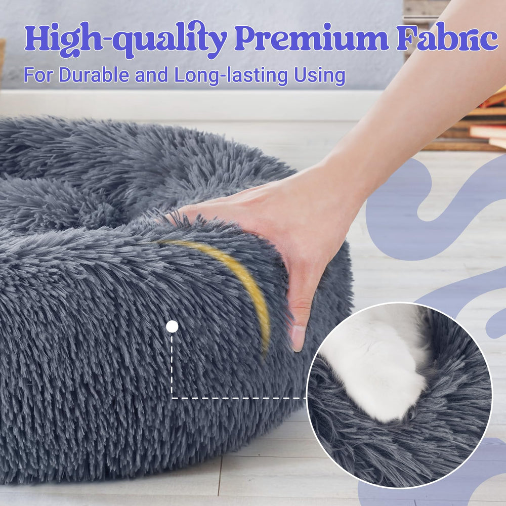 rabbitgoo cat bed dark grey color blends with home decor