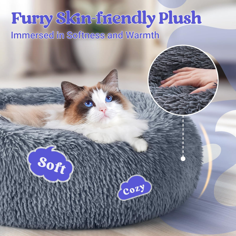 rabbitgoo cat bed non-slip base prevents sliding during play and snooze
