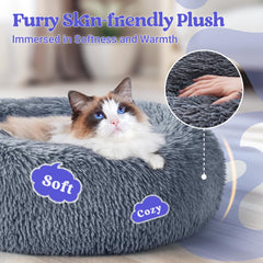 rabbitgoo cat bed non-slip base prevents sliding during play and snooze