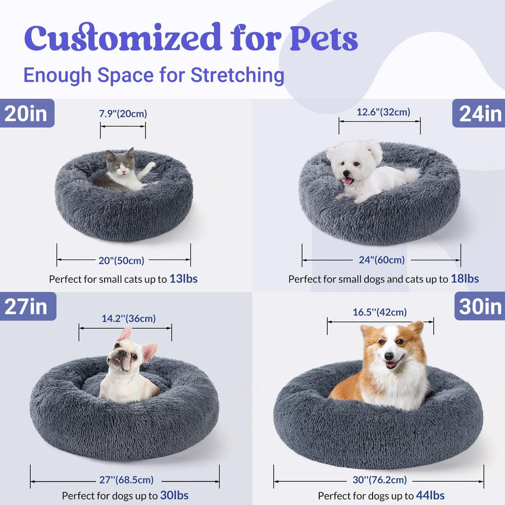 rabbitgoo cat bed raised rim supports head and neck for security