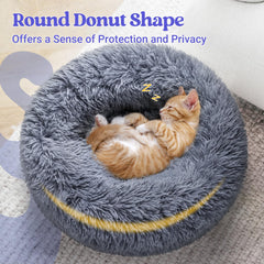 rabbitgoo cat bed ultra plush fabric offers cloudlike softness for cuddling