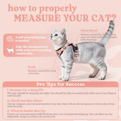 Rabbitgoo cat harness breathable air-mesh keeps your cat cool on sunny strolls.