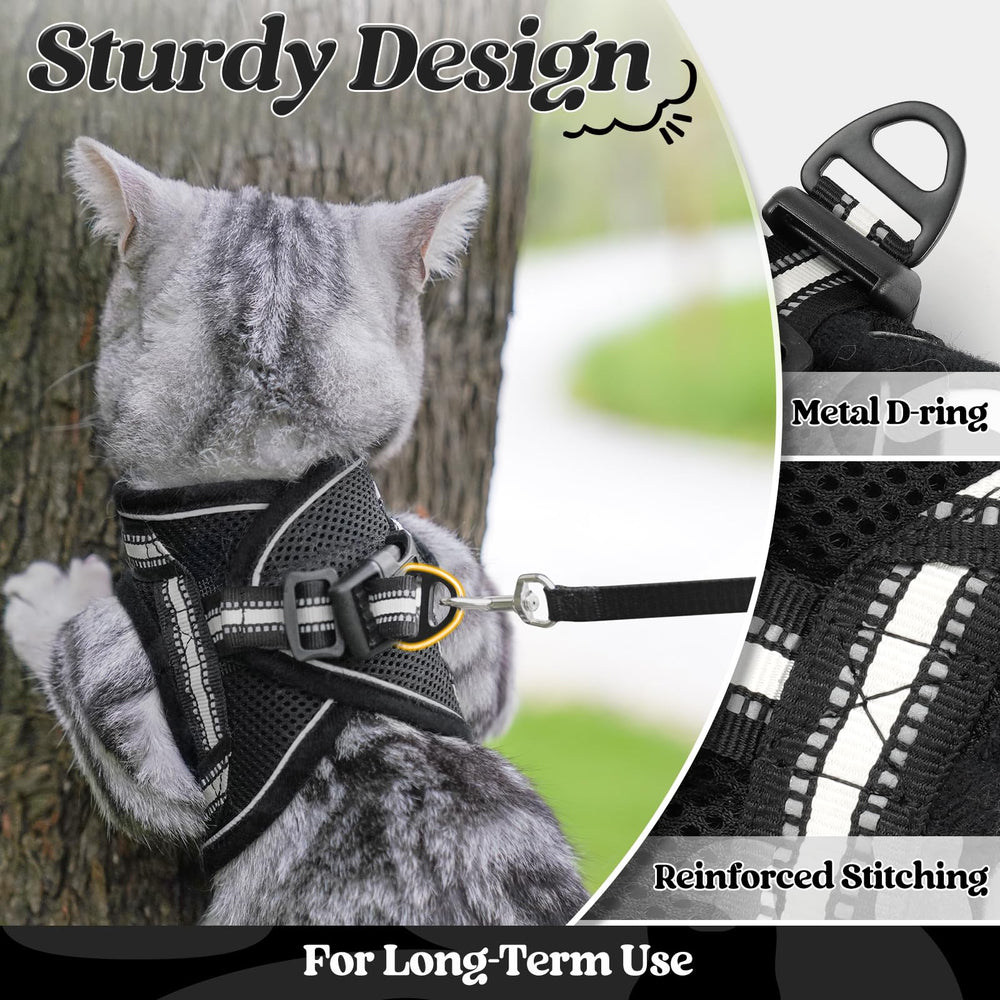 Rabbitgoo cat harness no-slip over-head design for easy wear
