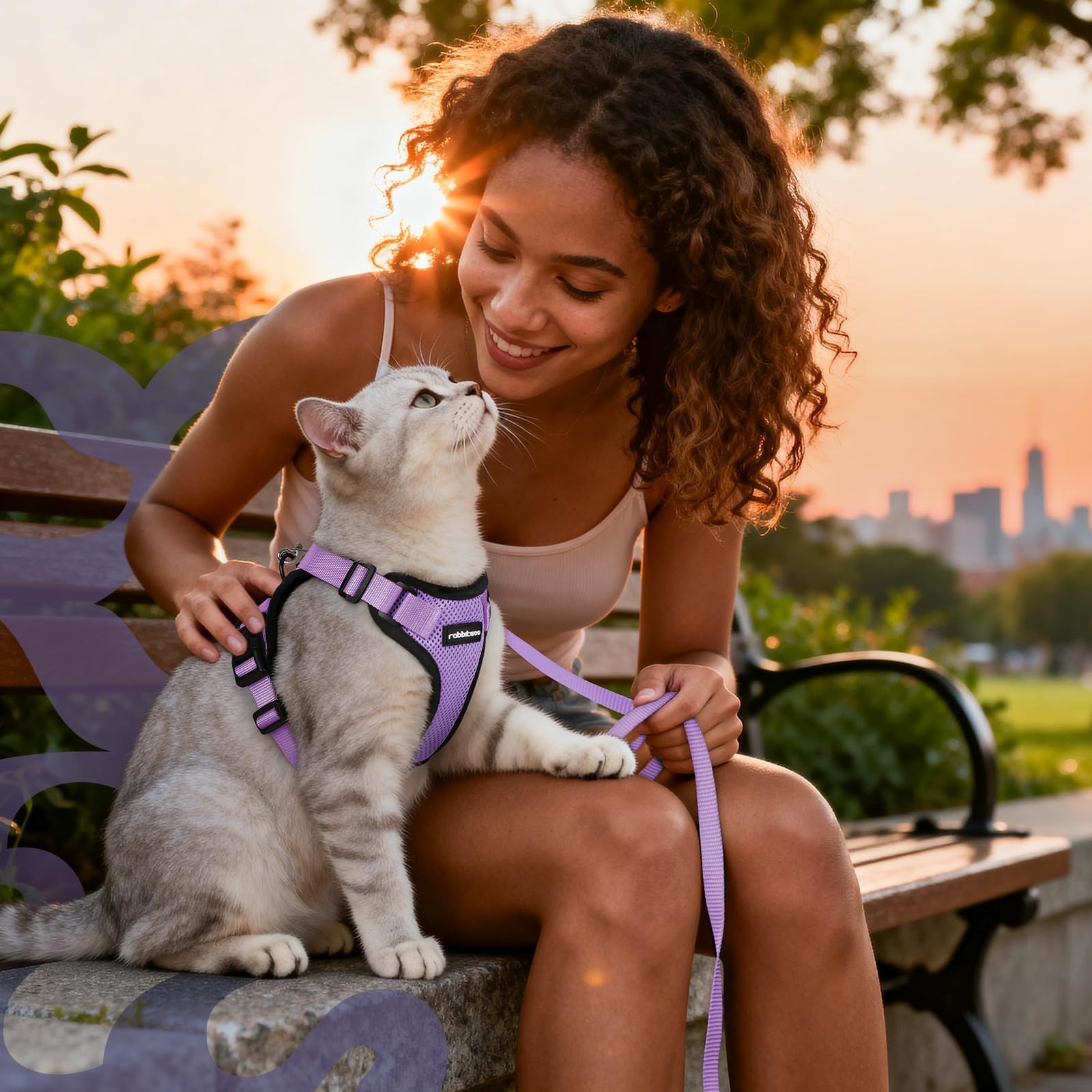 Rabbitgoo cat harness size-s fit tailored for small to medium cats