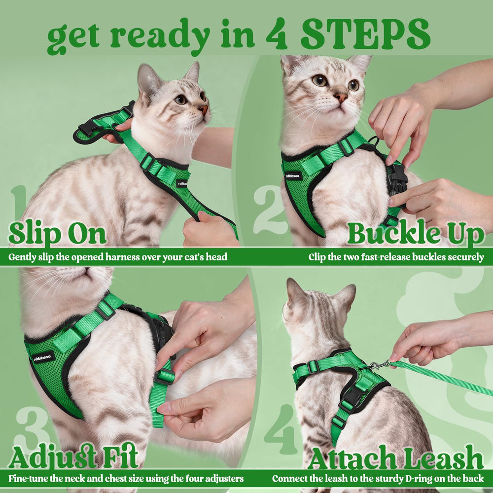 Rabbitgoo walking vest ideal for vet or groomer trips with cats.
