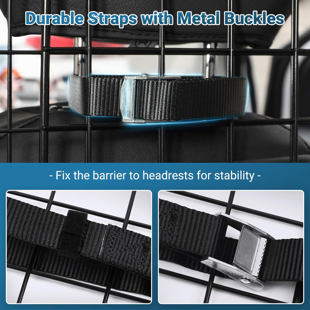 Rabbitgoo straps secure barrier to headrests for stable travel