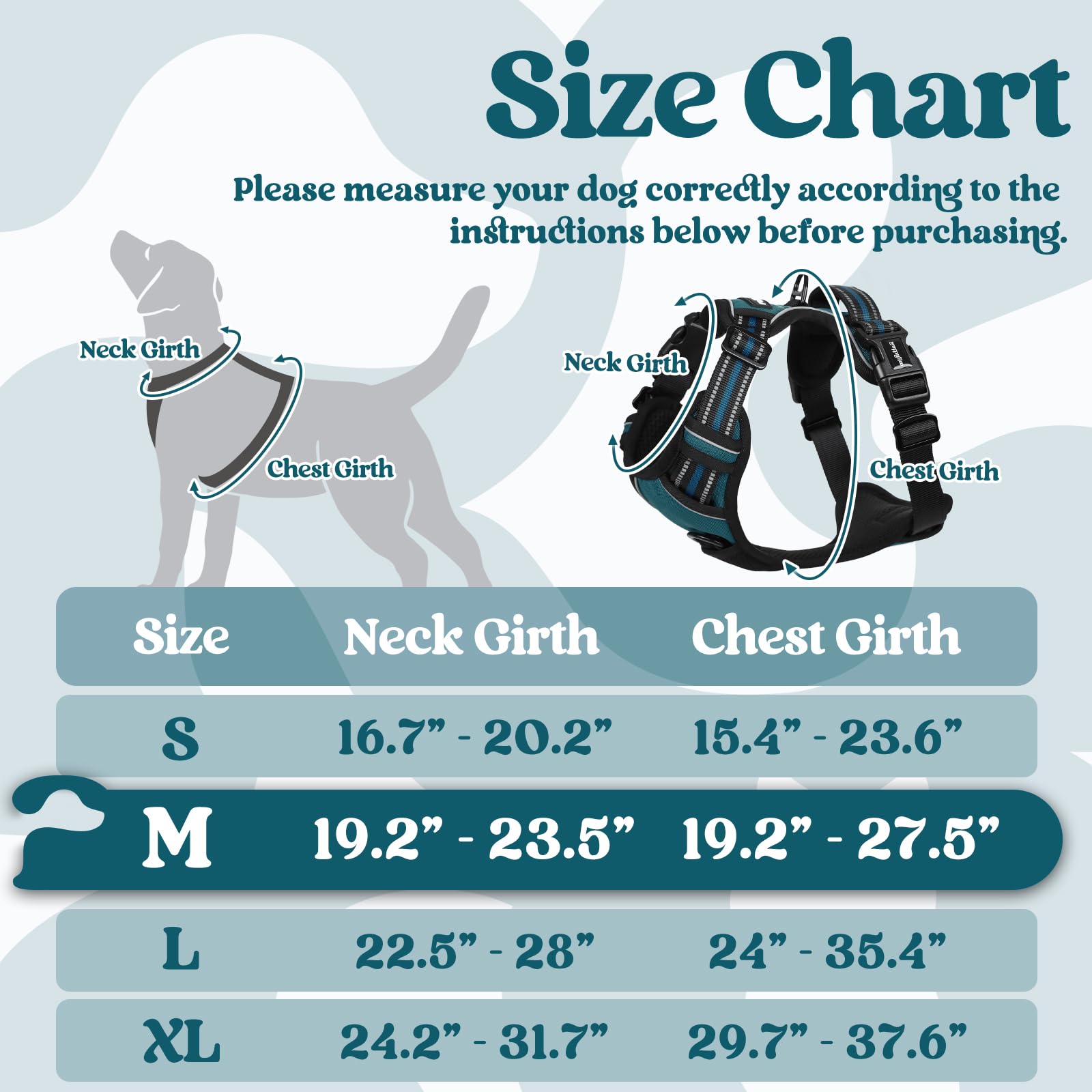 Rabbitgoo dog harness adjustable-straps for perfect fit across growing dogs