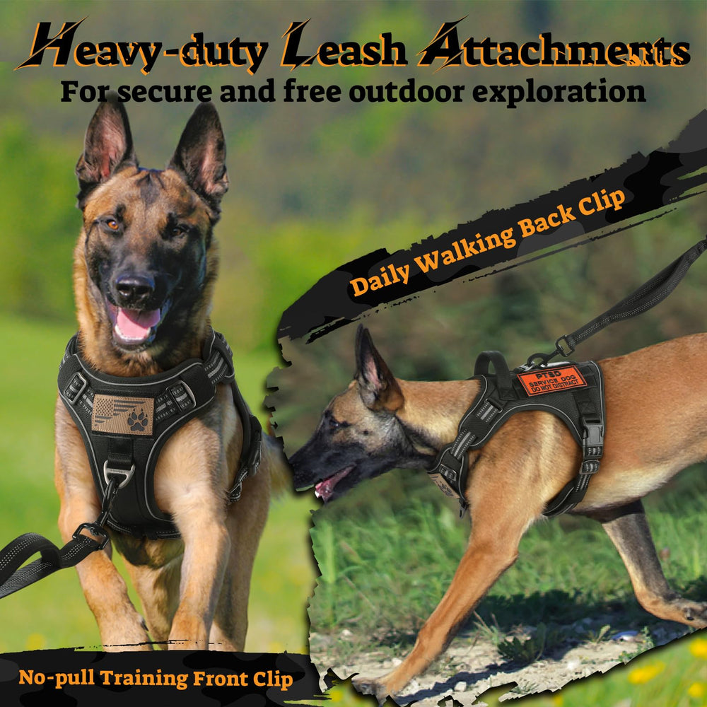 Rabbitgoo large dog harness fits chest 22-37 inches precisely for big breeds.