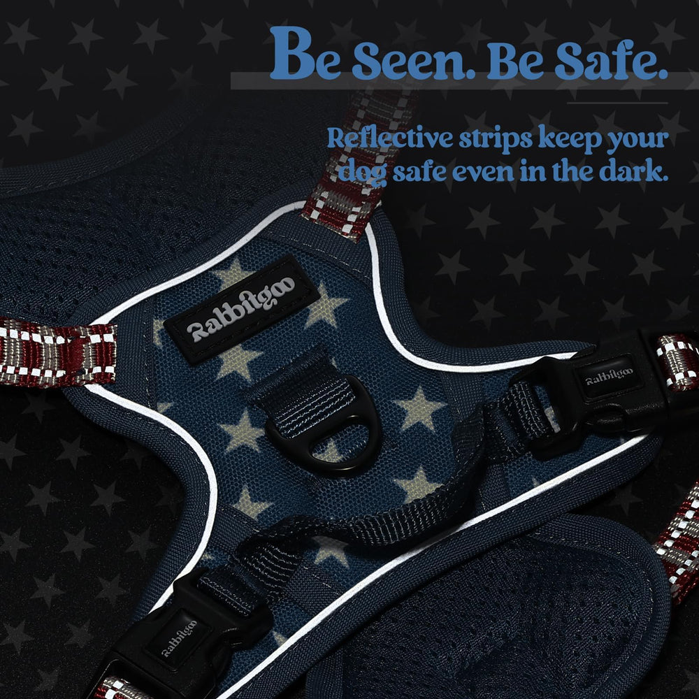 Rabbitgoo reflective strips blue star XS improve visibility day and night.
