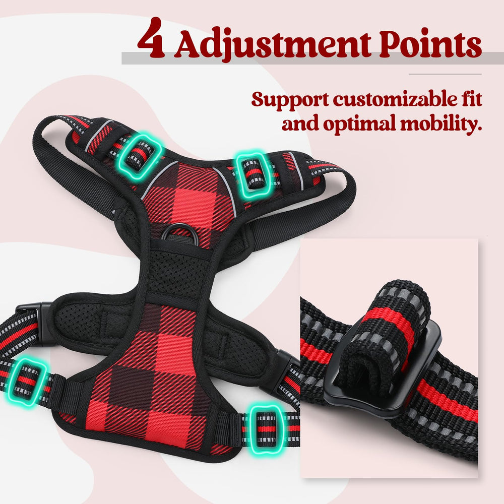 rabbitgoo dog harness top handle closeup offering extra control outdoors