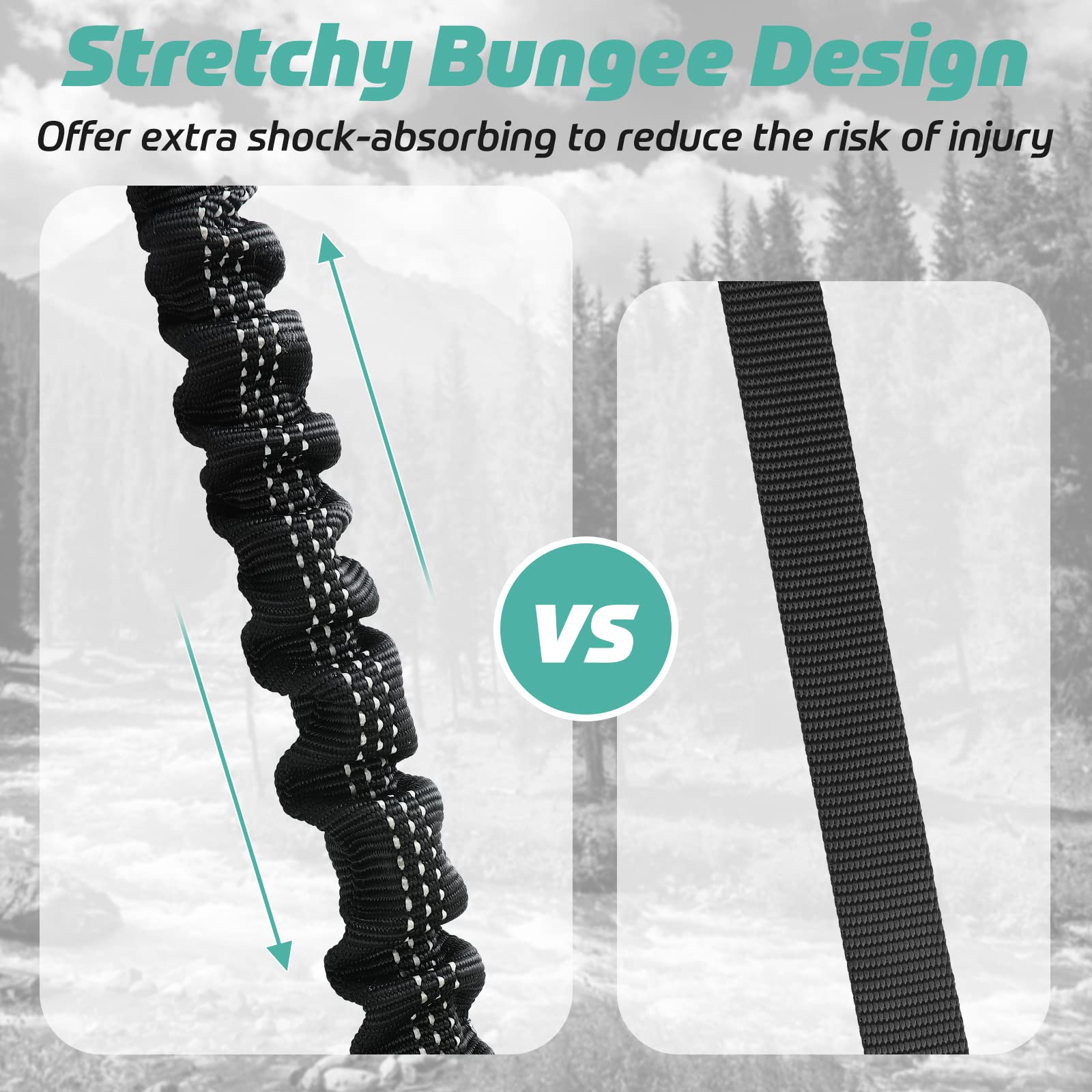 Rabbitgoo leash includes reflective stripes for brighter night visibility.