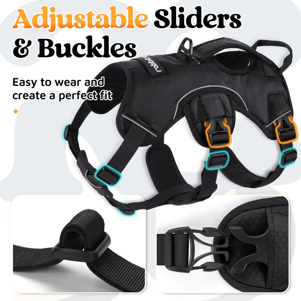 Rabbitgoo escape-proof chest and belly straps help keep dogs in place during hikes.