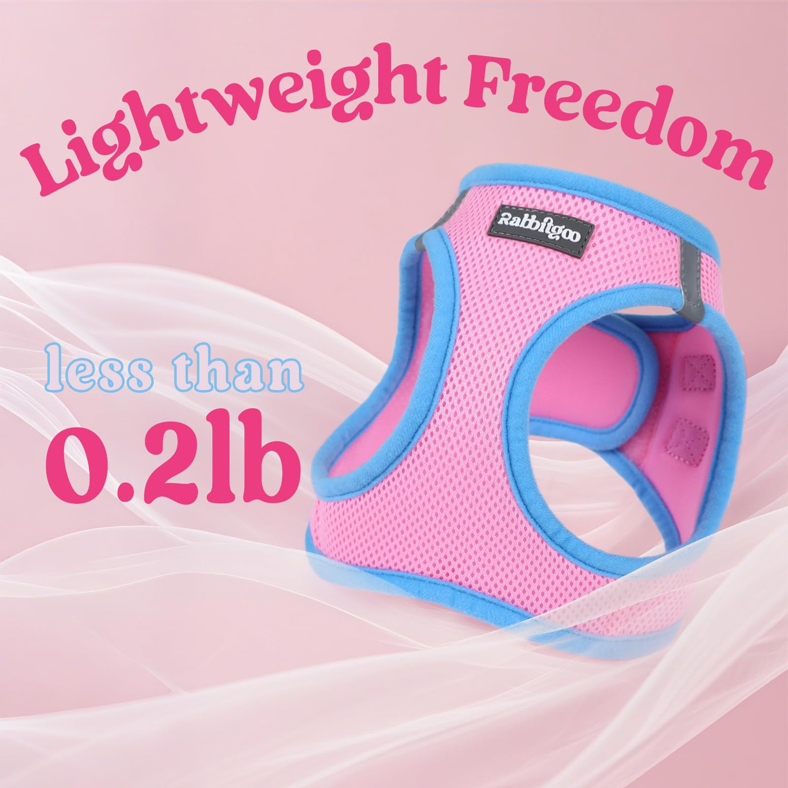 Rabbitgoo harness set pink and blue offers coordinated style and control.