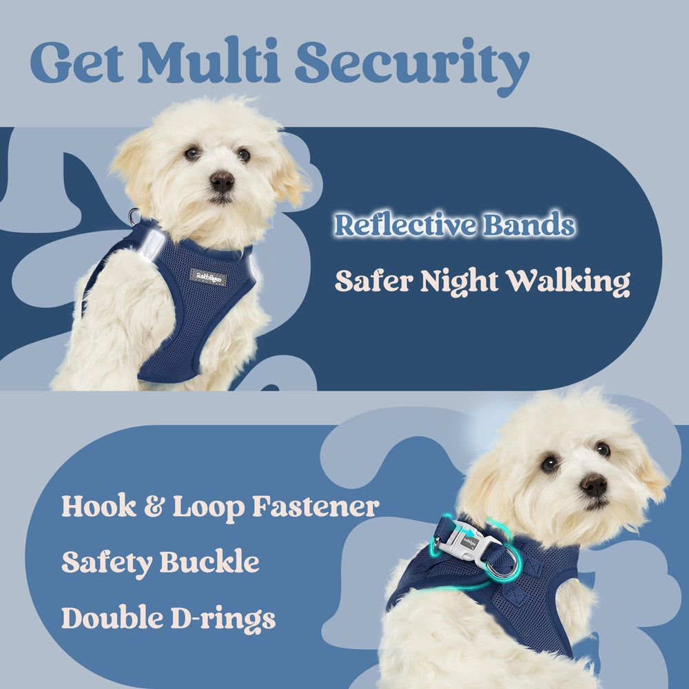 Rabbitgoo navy blue harness showing stylish and practical design