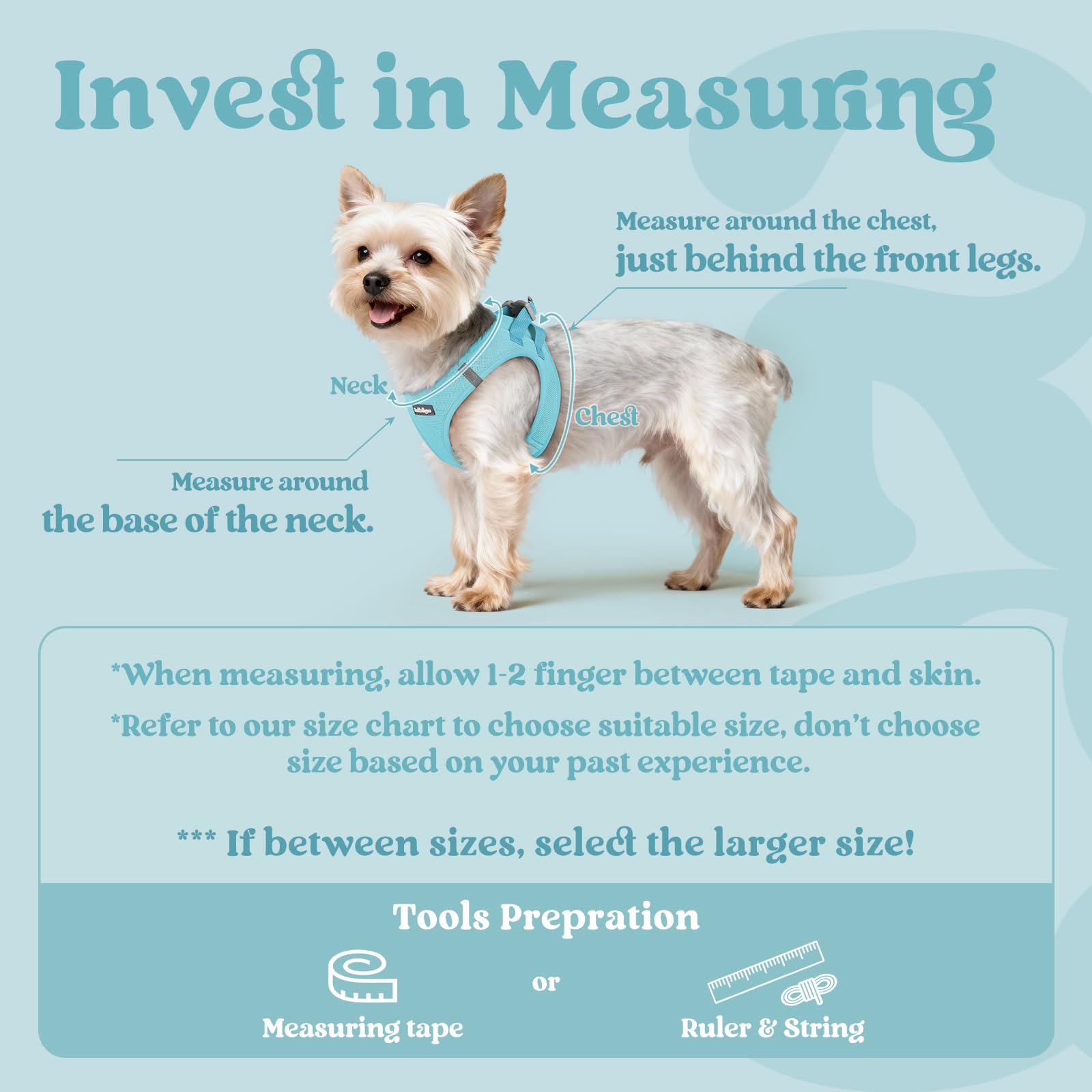 Rabbitgoo mesh-soft comfort harness shows breathable fabric for all-day wear