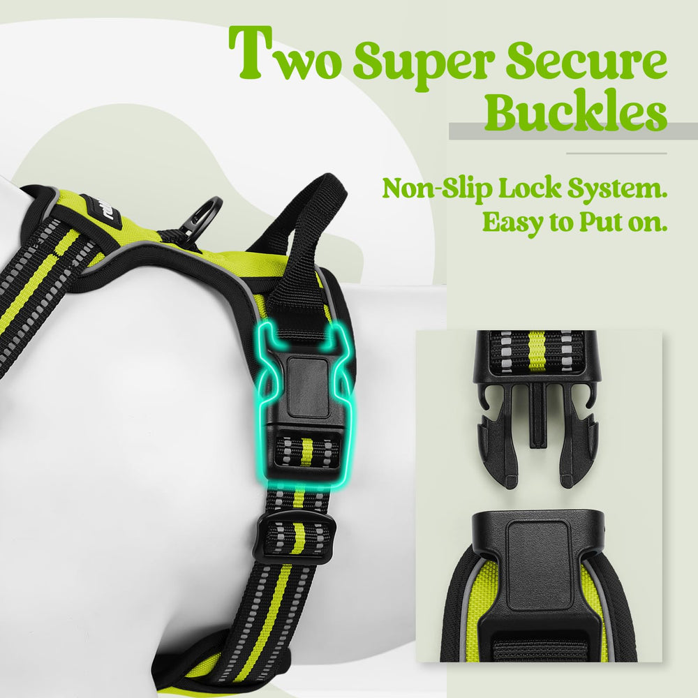 Rabbitgoo soft-padding oxford harness, comfortable all-day wear for medium dogs.