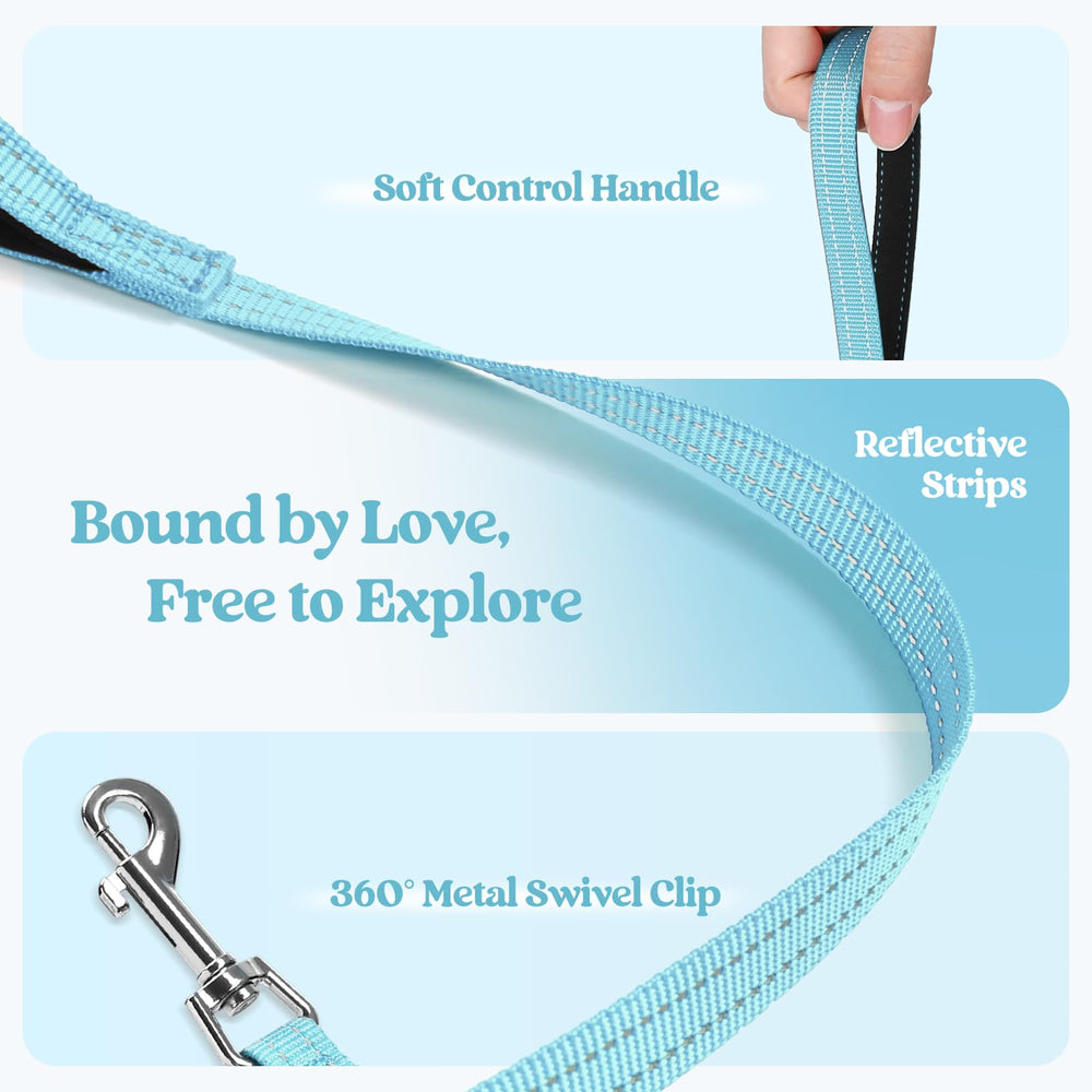 rabbitgoo step-in harness adjustable strap mint blue showcased for easy on-off