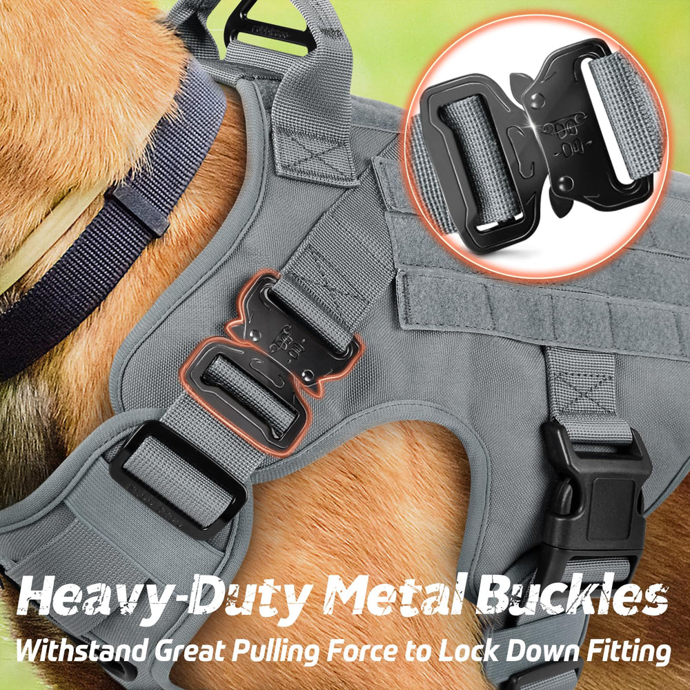 Rabbitgoo tactical dog harness back clip ideal for everyday walking