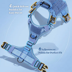 Rabbitgoo tactical dog harness with MOLLE webbing for gear