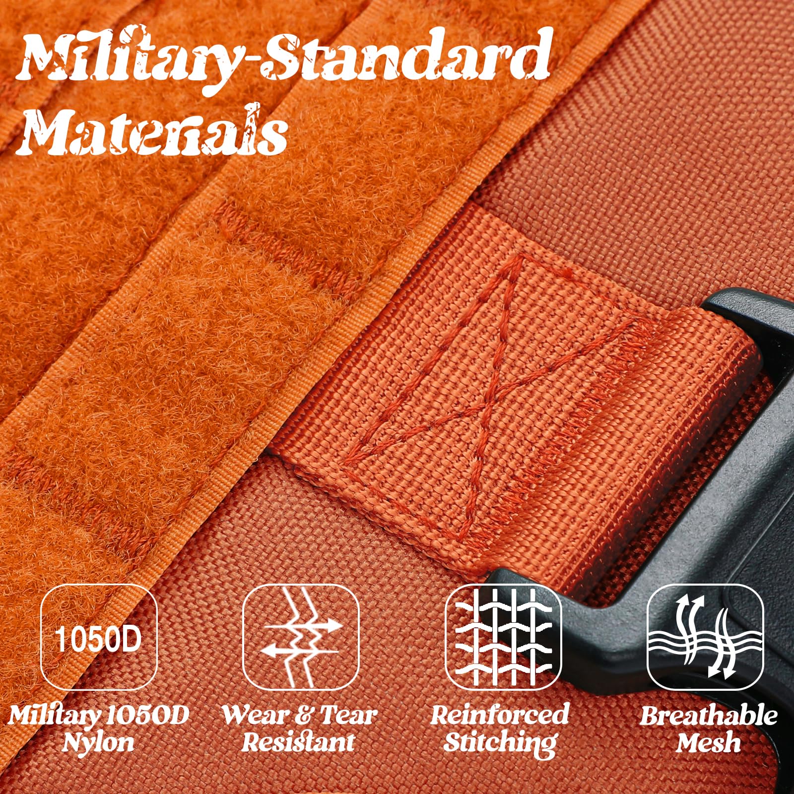 rabbitgoo tactical dog harness breathable mesh orange small for ventilation comfort.